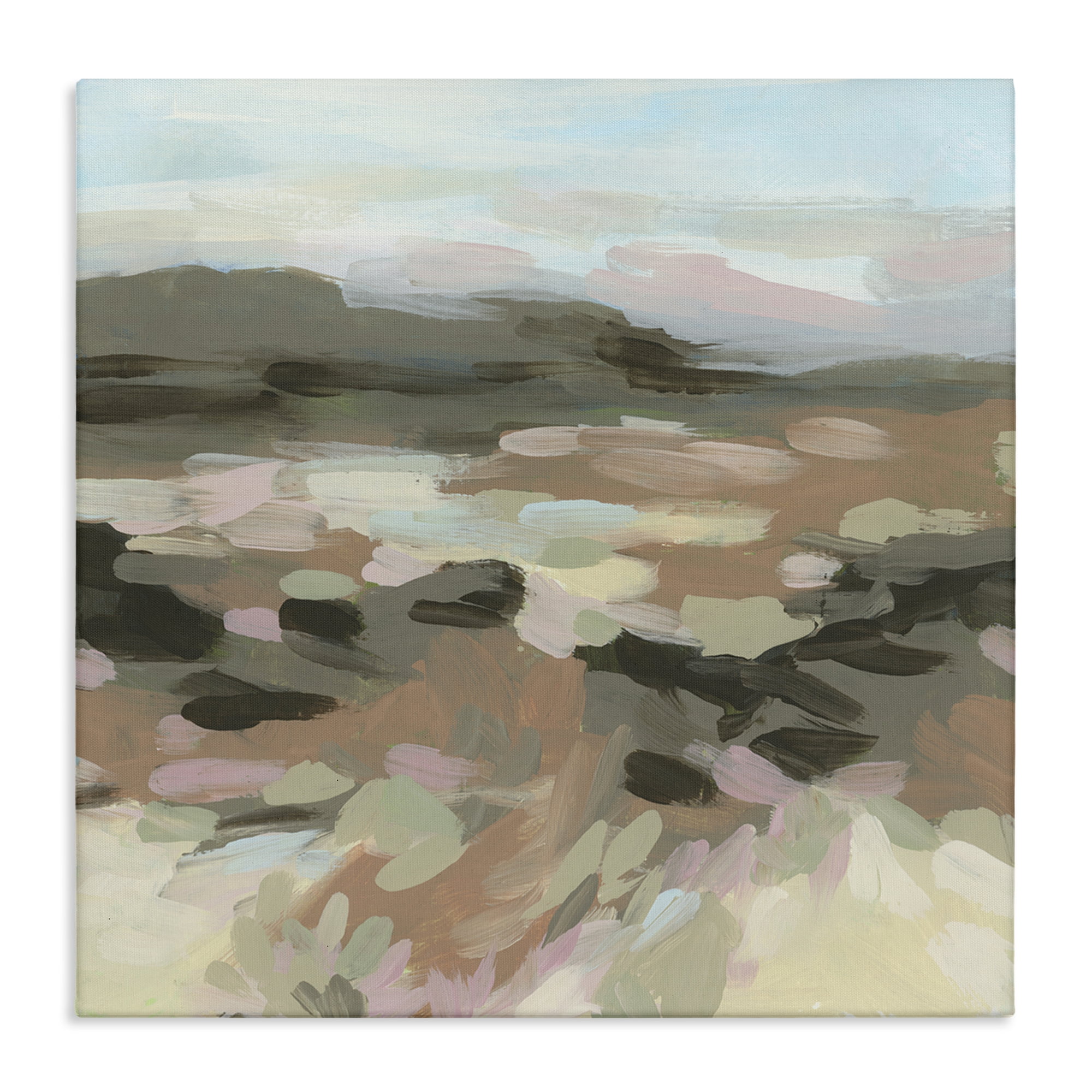 Stupell Industries Patterned Brush Strokes View Landscape & Nature Painting Wrapped Canvas Art Print Wall Art, 30 x 30