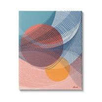 Stupell Industries Patterned Circular Shapes Abstract Painting Gallery Wrapped Canvas Art Print Wall Art, 16 x 20
