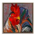 thumbnail image 1 of Stupell Industries Patterned Collage Rooster Animals Painting Brown Floater Framed Canvas Art Print Wall Art, 25 x 25, 1 of 10
