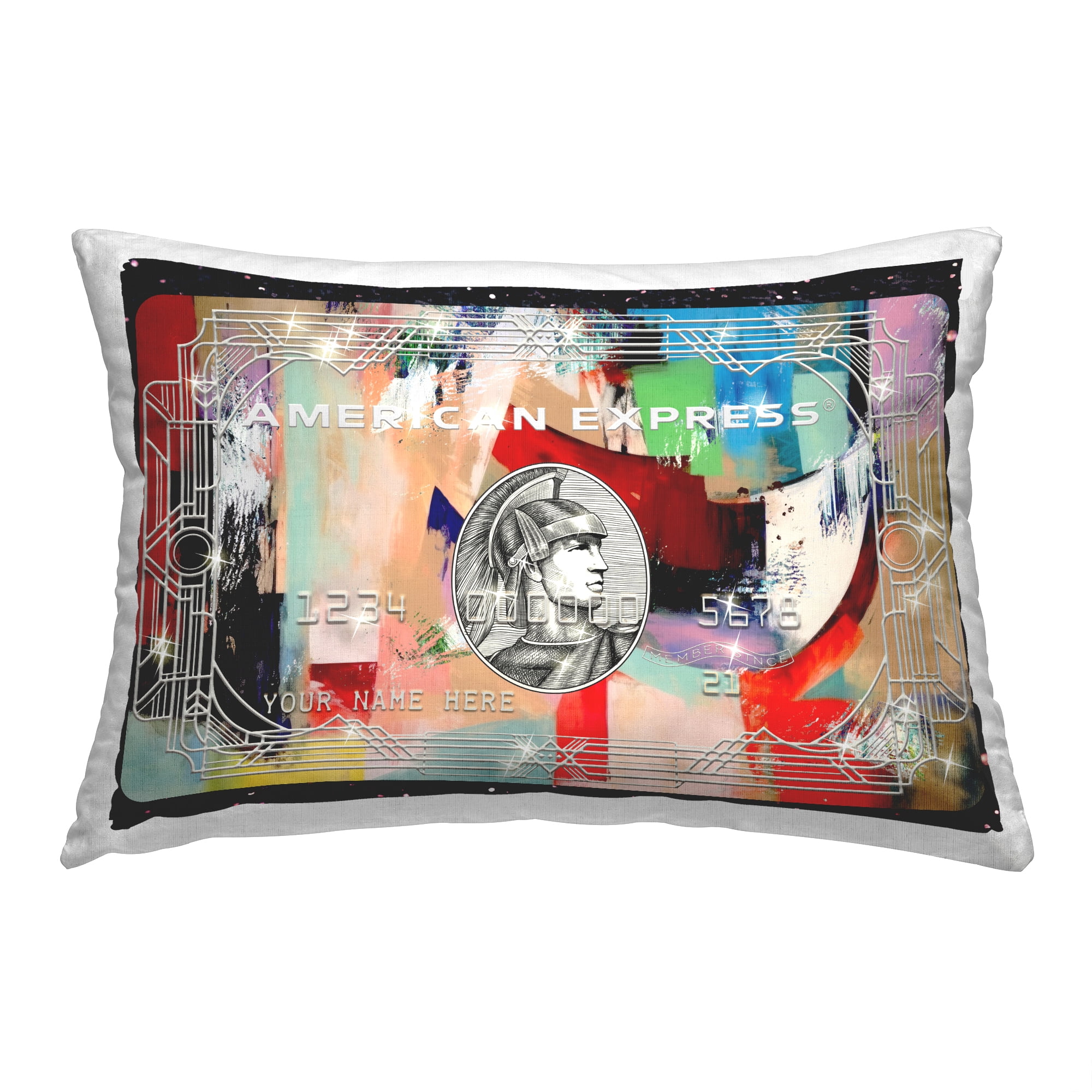 Stupell Industries Patterned Credit Card Decorative Printed Throw Pillow, 14 x 20