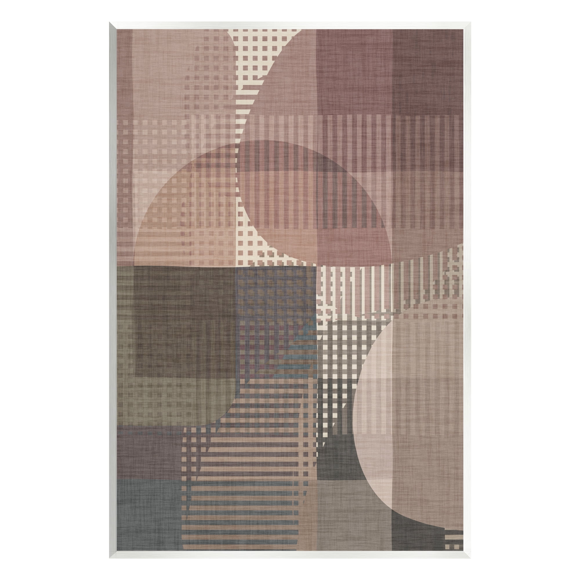 Stupell Industries Patterned Earth Tone Shapes Abstract Painting Unframed Art Print Wall Art, 13 x 19