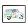 thumbnail image 1 of Stupell Industries Patterned Easter Eggs Truck Holiday Bunny Painting Painting Black Framed Art Print Wall Art, Design by Heatherlee Chan, 1 of 5