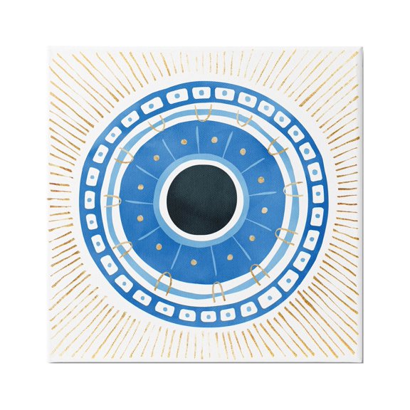 Stupell Industries Patterned Evil Eye Mati Symbol Graphic Art Gallery Wrapped Canvas Print Wall Art, Design by Ziwei Li