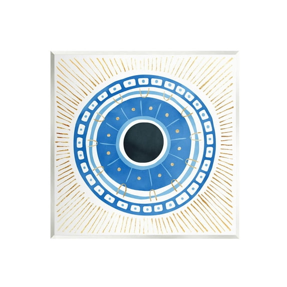 Stupell Industries Patterned Evil Eye Mati Symbol Graphic Art Unframed Art Print Wall Art, Design by Ziwei Li