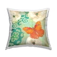 thumbnail image 1 of Stupell Industries Patterned Floral Butterfly Blossom Printed Throw Pillow Design by Evelia Designs, 1 of 6