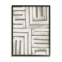 Stupell Industries Patterned Geometric Abstract Shapes Graphic Art Black Framed Art Print Wall Art, Design by June Erica Vess