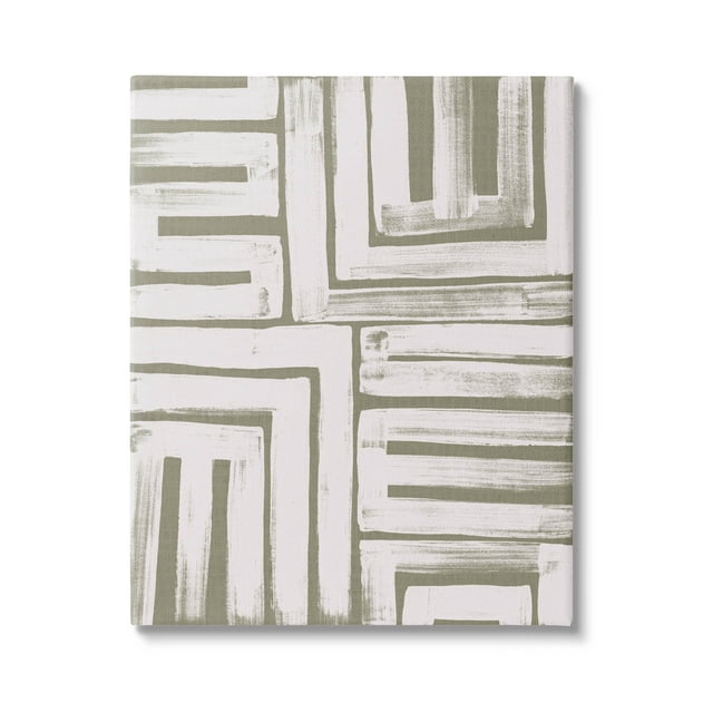 Stupell Industries Patterned Geometric Abstract Shapes Graphic Art Gallery Wrapped Canvas Print Wall Art, Design by June Erica Vess