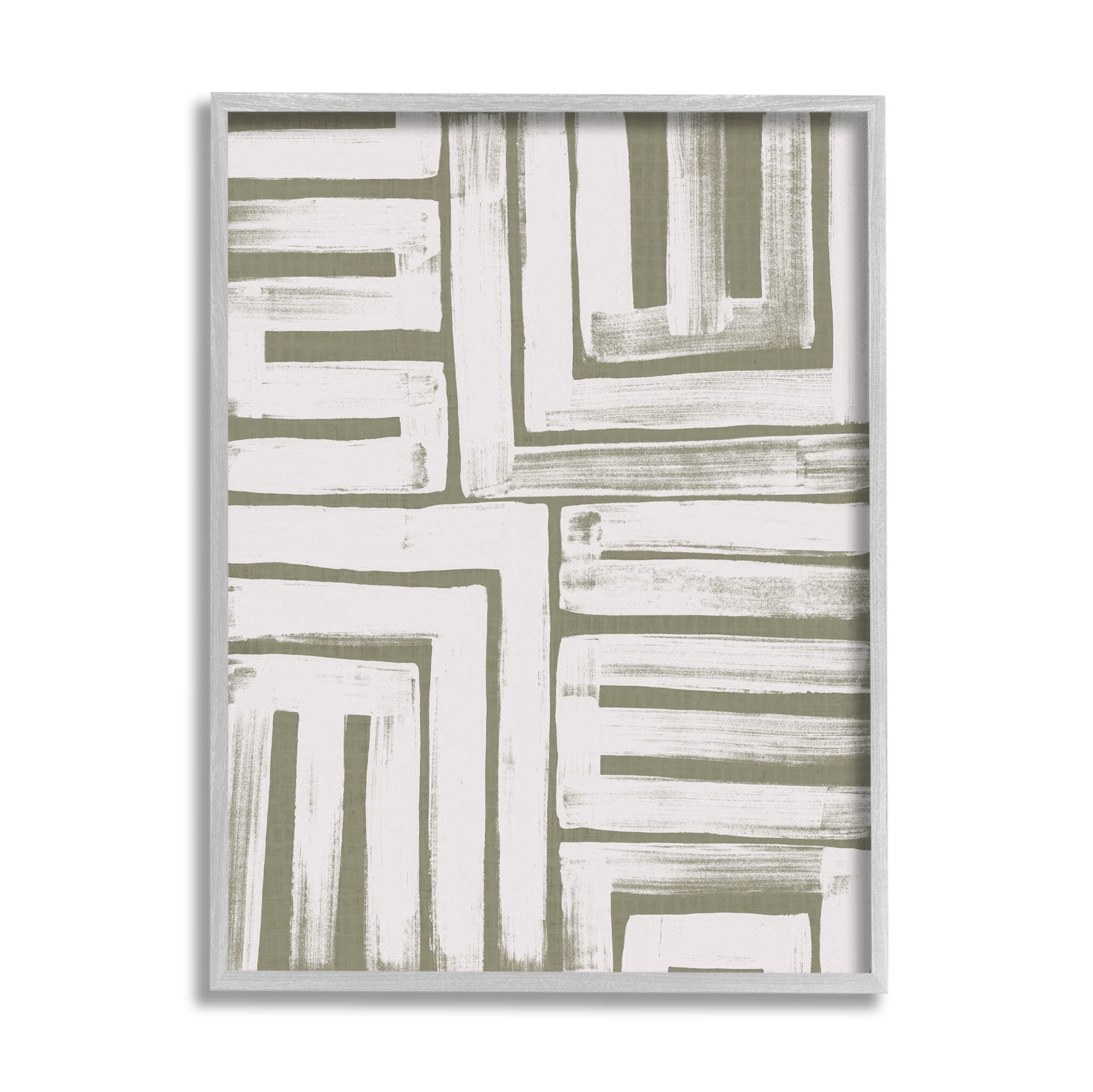 Stupell Industries Patterned Geometric Abstract Shapes Graphic Art Gray Framed Art Print Wall Art, Design by June Erica Vess