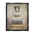 thumbnail image 1 of Stupell Industries Patterned Glam Bookstack Beauty & Fashion Painting Black Floater Framed Canvas Art Print Wall Art, 25 x 31, 1 of 10