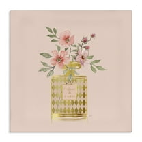 Stupell Industries Patterned Glam Floral Vase Botanical & Floral Painting Gallery Wrapped Canvas Art Print Wall Art, 17 x 17