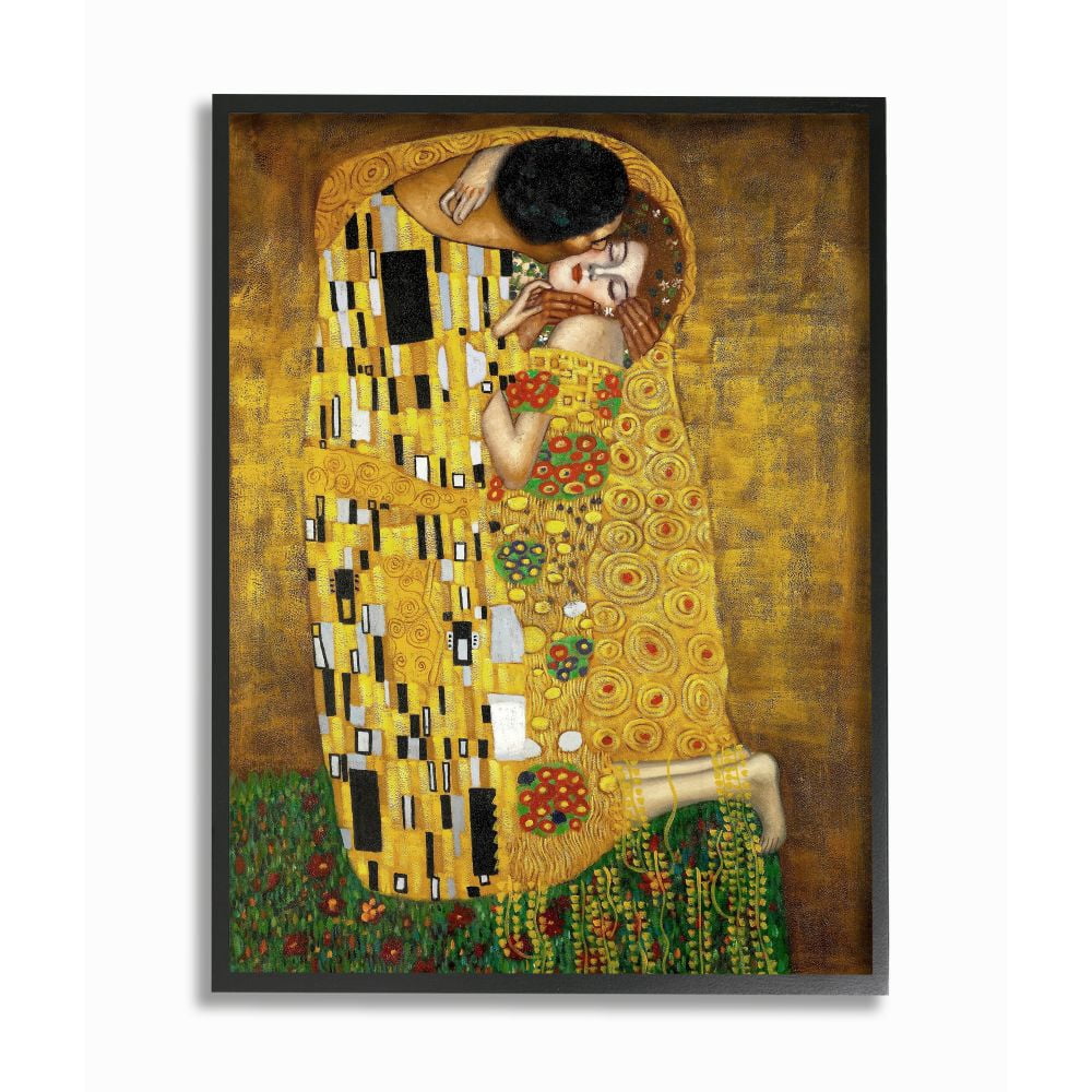 Stupell Industries Patterned Gold Green Classic Figure Painting Framed Wall Art by Gustav Klimt