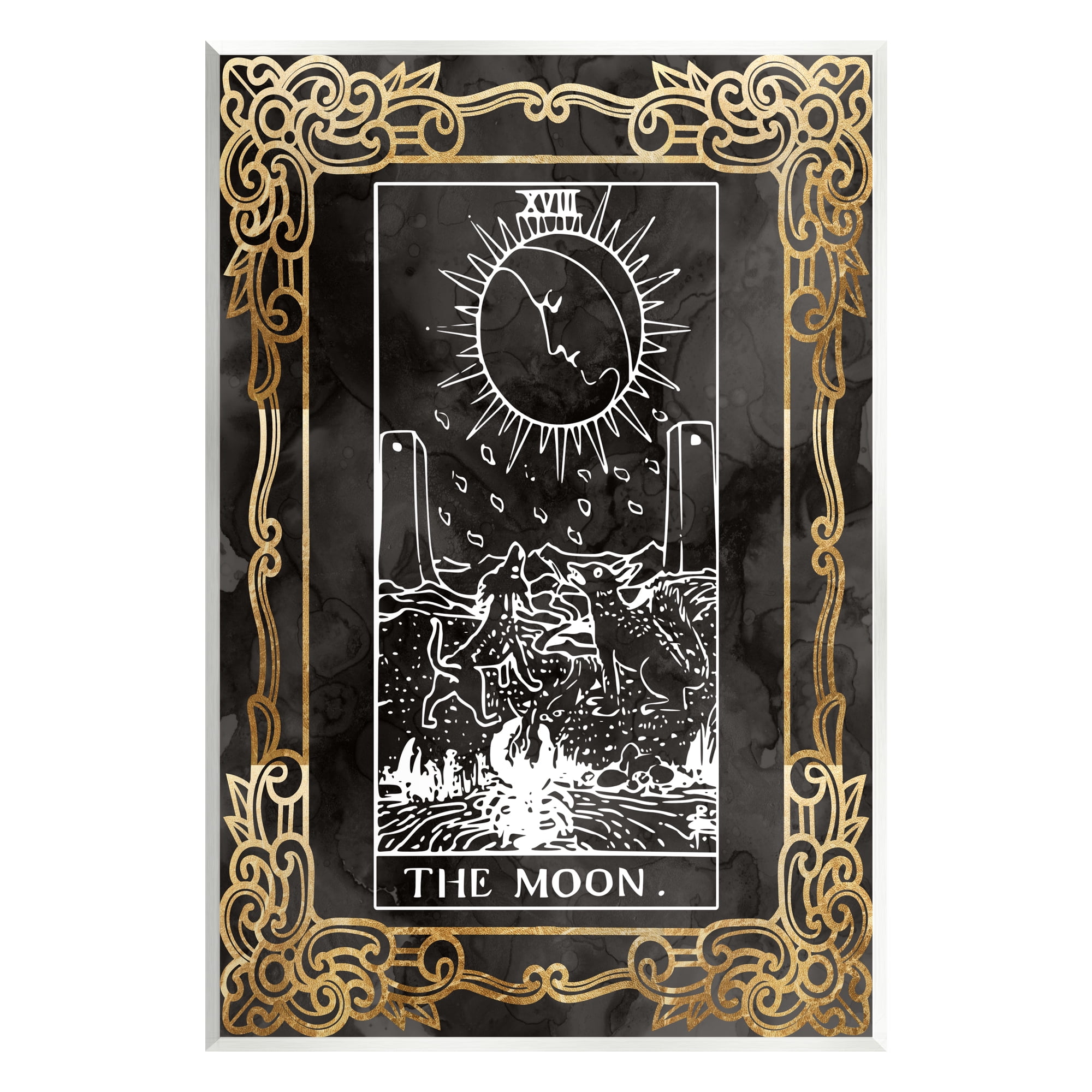 Stupell Industries Patterned Moon Tarot Landscape Painting Unframed Art Print Wall Art, 10 x 15