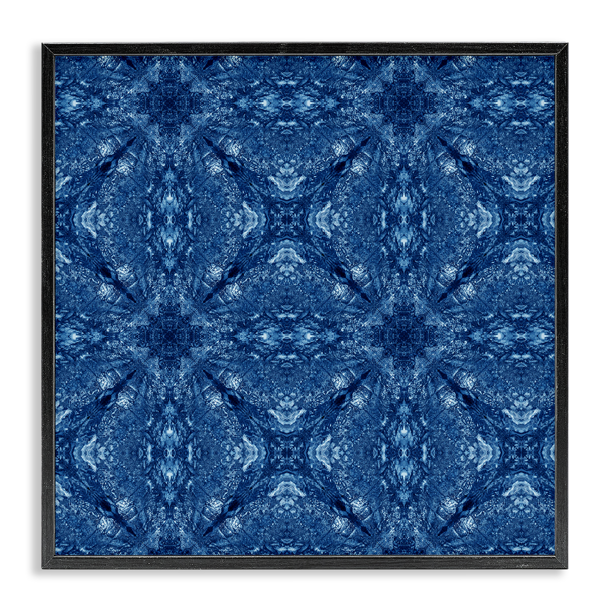 Stupell Industries Patterned Mosaic Tile Abstract Painting Black Framed Art Print Wall Art, 17 x 17