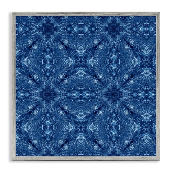 Stupell Industries Patterned Mosaic Tile Abstract Painting Gray Framed Art Print Wall Art, 12 x 12