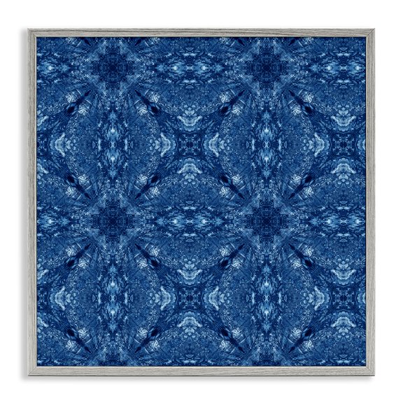 Stupell Industries Patterned Mosaic Tile Abstract Painting Gray Framed Art Print Wall Art, 17 x 17