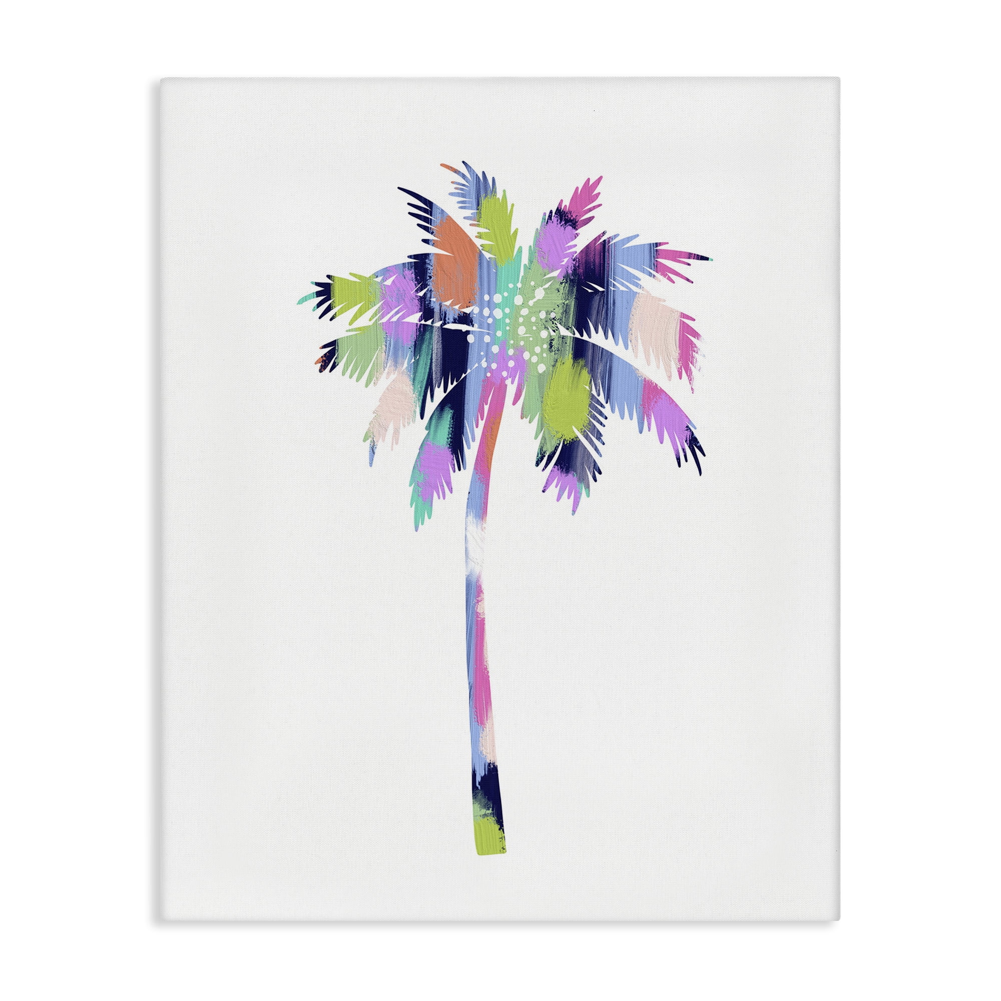 Stupell Industries Patterned Palm Tree Botanical & Floral Painting Gallery Wrapped Canvas Art Print Wall Art, 24 x 30