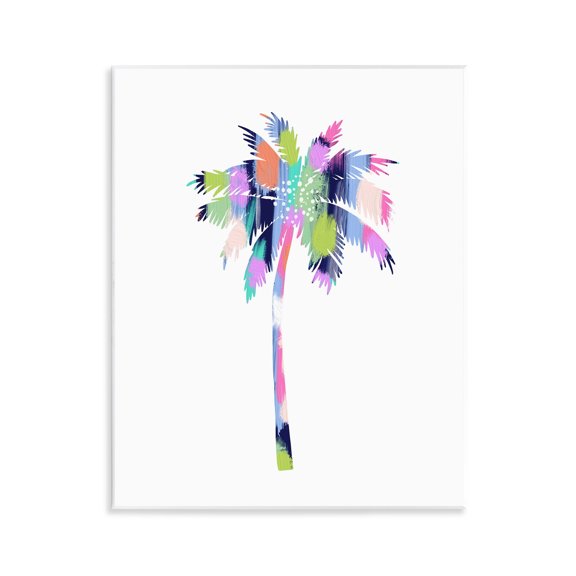 Stupell Industries Patterned Palm Tree Botanical & Floral Painting Unframed Art Print Wall Art, 11 x 14