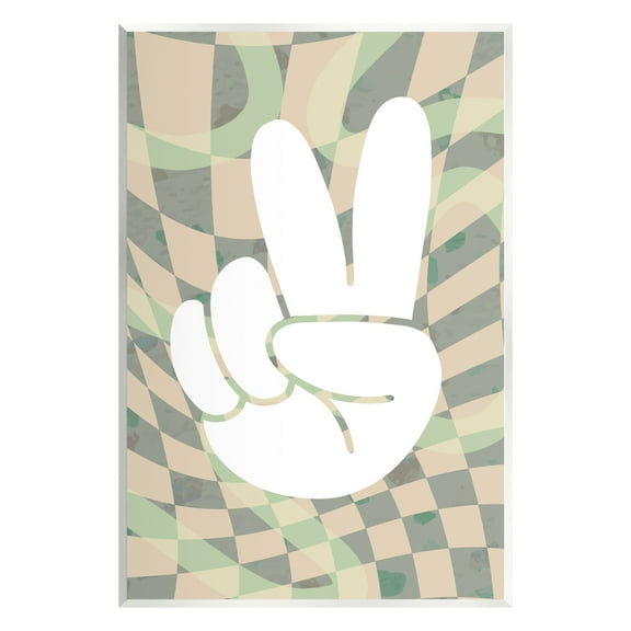 Stupell Industries Patterned Peace Symbol Abstract Painting Unframed Art Print Wall Art, 10 x 15