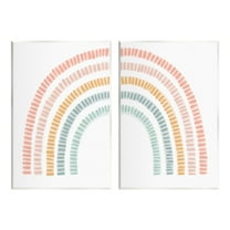 Stupell Industries Patterned Rainbow Arches Abstract Painting Unframed Art Print Wall Art, 10 x 15, Set of 2