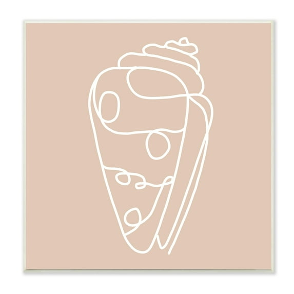 Stupell Industries Patterned Sea Shell Line Doodle Beach Ocean Graphic Art Unframed Art Print Wall Art, Design by Daphne Polselli