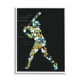 thumbnail image 1 of Stupell Industries Patterned Sports Baseball Player Graphic Art White Framed Art Print Wall Art, Design by Arrolynn Weiderhold, 1 of 7