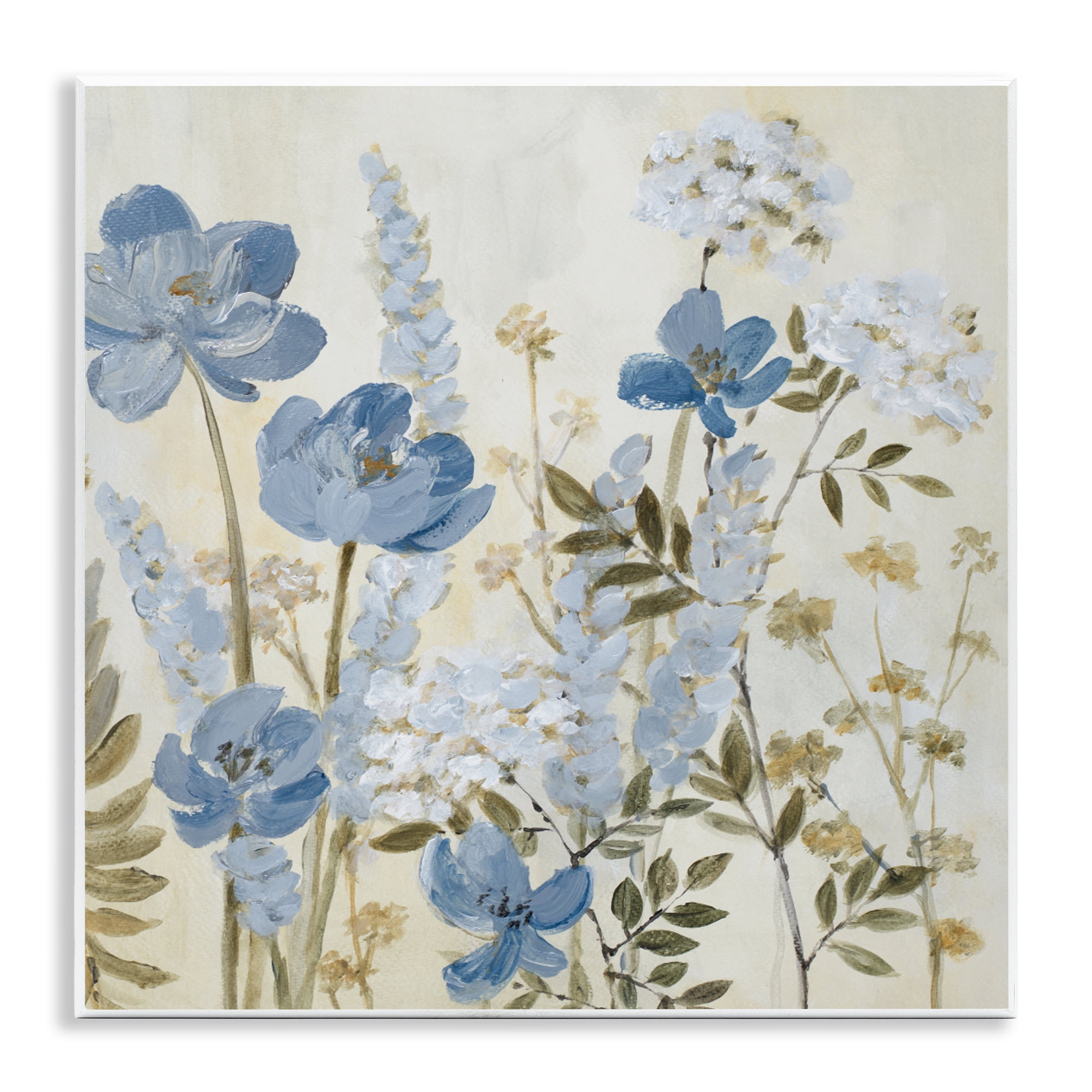 Stupell Industries Peace In The Blue Garden Wall Plaque Art, design by Lanie Loreth