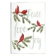 thumbnail image 1 of Stupell Industries Peace Love Joy Cardinals Holiday Painting Unframed Art Print Wall Art, 10 x 15, 1 of 7
