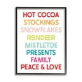thumbnail image 1 of Stupell Industries Peace & Love Rainbow Christmas List Holiday Painting Black Framed Art Print Wall Art, 1 of 7