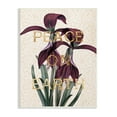 thumbnail image 1 of Stupell Industries Peace On Earth Phrase Purple Iris Elegant Pattern Botanical & Floral Painting Unframed Art Print Wall Art, 10 x 15, 1 of 6