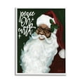 thumbnail image 1 of Stupell Industries Peace On Earth Phrase Santa Portrait Painting Framed Art Print Wall Art, 16x20, By Stellar Design Studio, 1 of 7