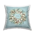 thumbnail image 1 of Stupell Industries Peace Sea Life Pine Wreath Printed Throw Pillow Design by Cindy Jacobs, 1 of 6