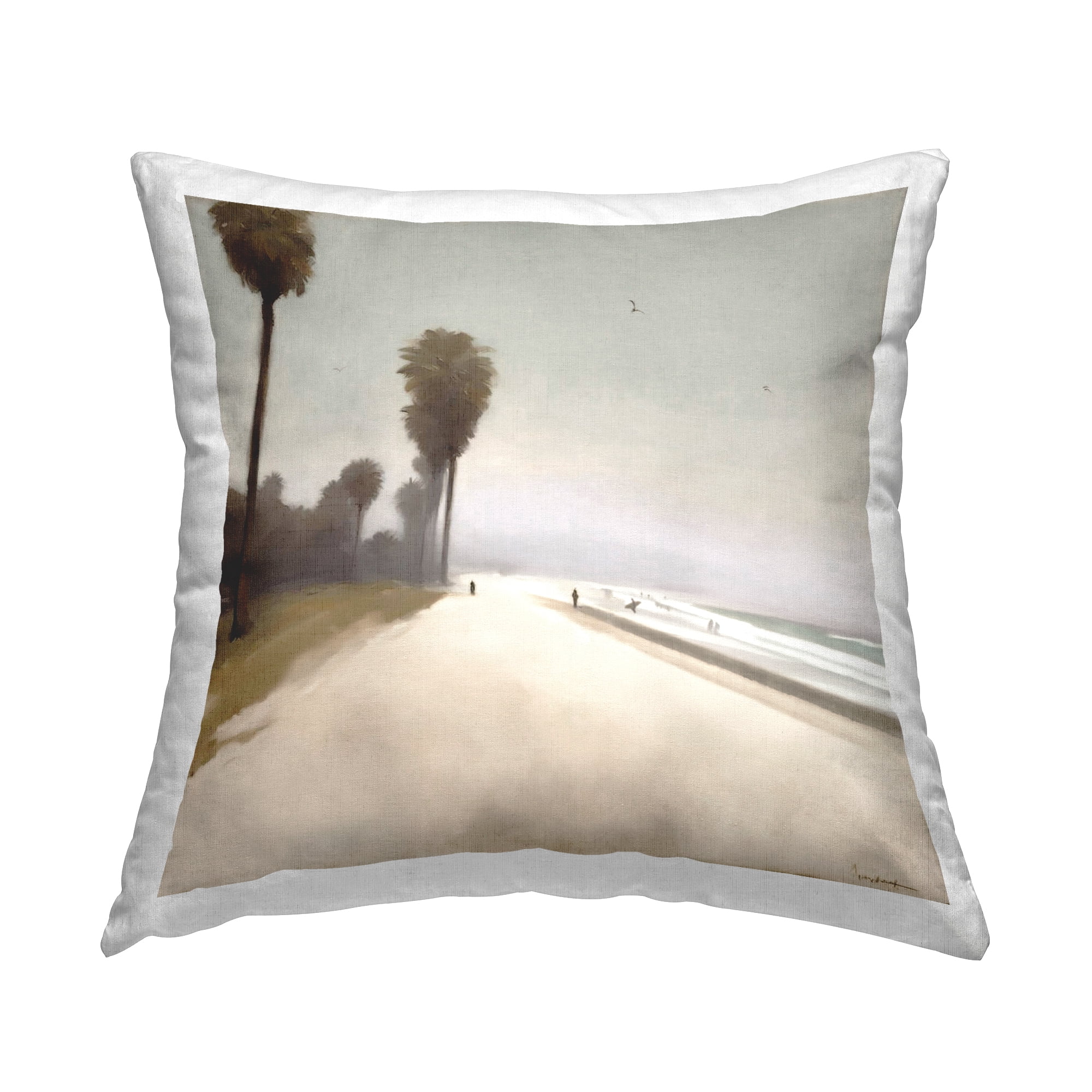 Stupell Industries Peaceful Beach Travel Van Decorative Printed Throw Pillow Design by Noah Bay.