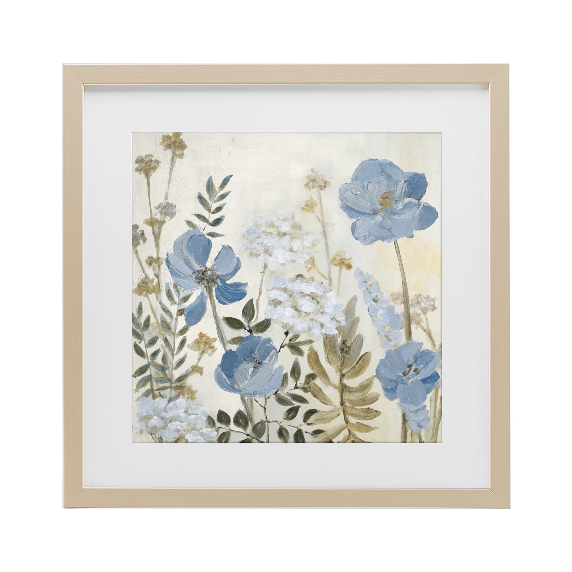 Stupell Industries Peaceful Blue Iris Garden Birch Framed Print Under Glass, design by Lanie Loreth