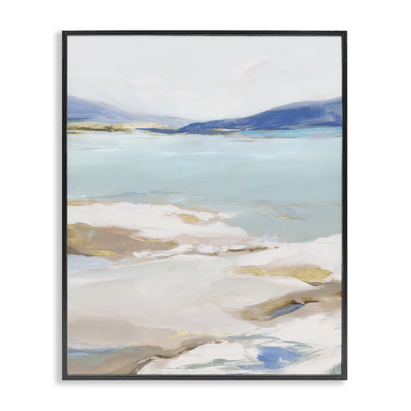 Stupell Industries Peaceful Cerulean Vista Black Framed Giclee Art design by Ian C., 20 x 16