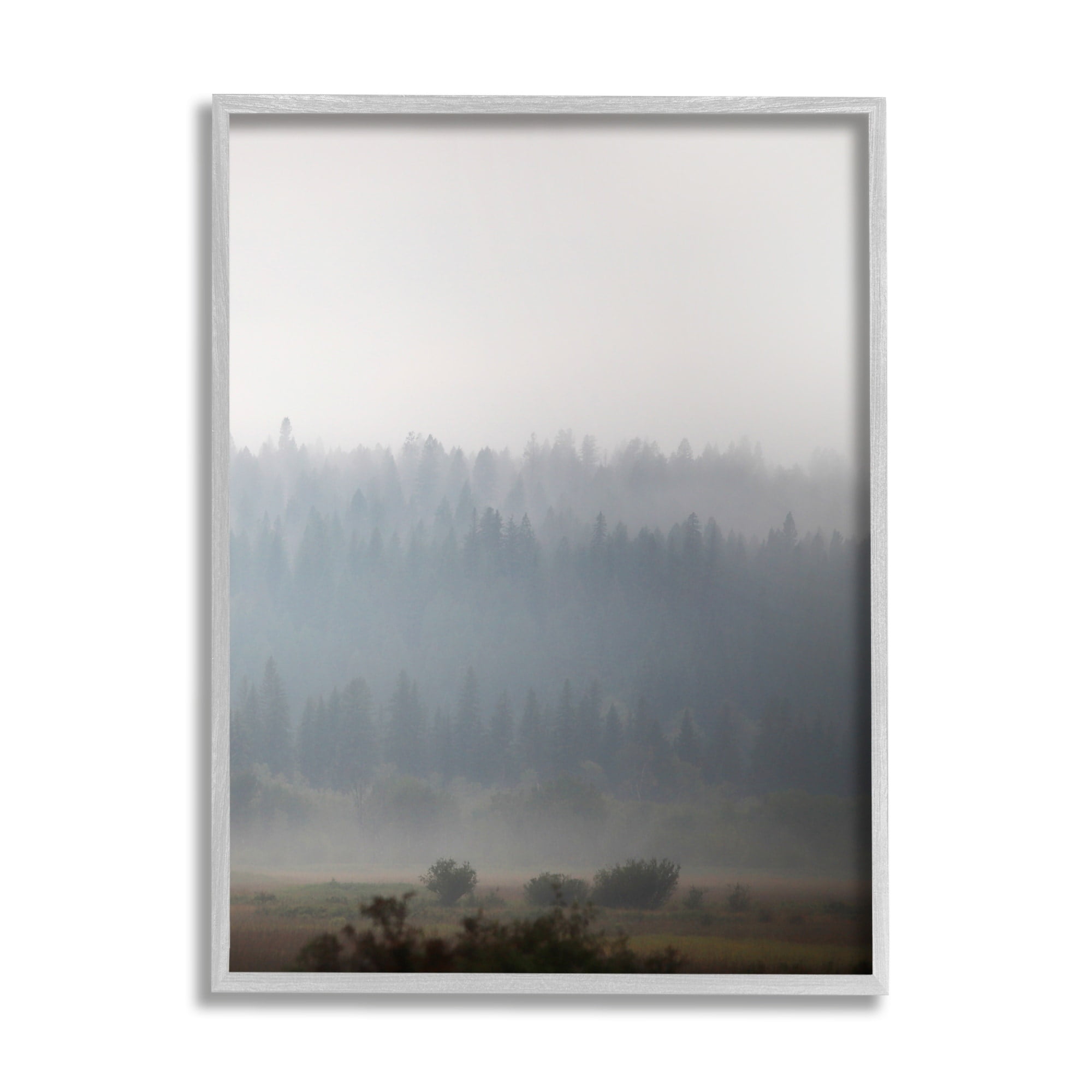 Stupell Industries Peaceful Fog Rural Landscape Woodlands Trees Clouds Framed Wall Art, 24 x 30, Design by Carol Robinson