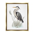 thumbnail image 1 of Stupell Industries Peaceful Heron Bird Standing Amidst Wild Grass Graphic Art Metallic Gold Floating Framed Canvas Print Wall Art, Design by Studio Q, 1 of 5