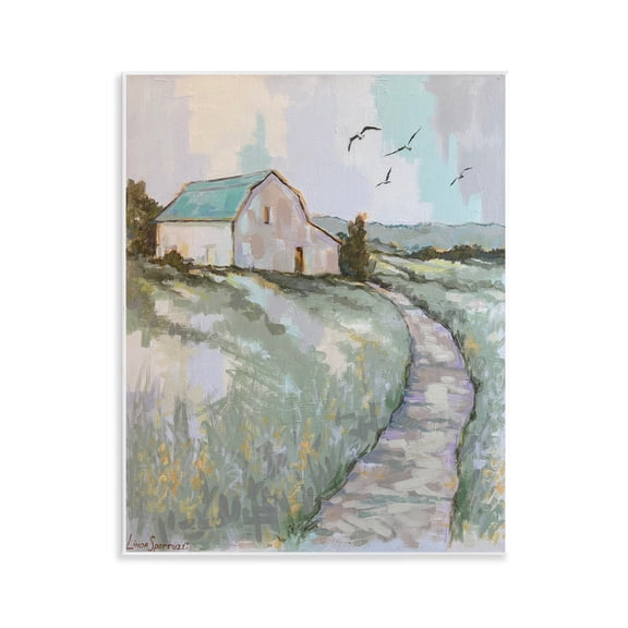 Stupell Industries Peaceful Homestead Landscape Wall Plaque Art design by Linda Sperruzzi, 14 x 11