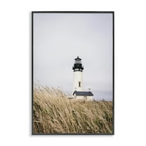 Stupell Industries Peaceful Lighthouse Scenery Landscape & Nature Photography Black Framed Art Print Wall Art, 12 x 18