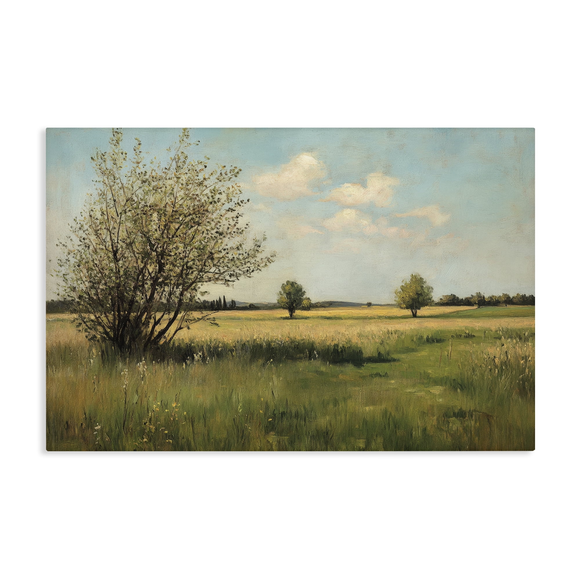Stupell Industries Peaceful Meadow Under Serene Sky Canvas Wall Art, design by Petal Prints Design