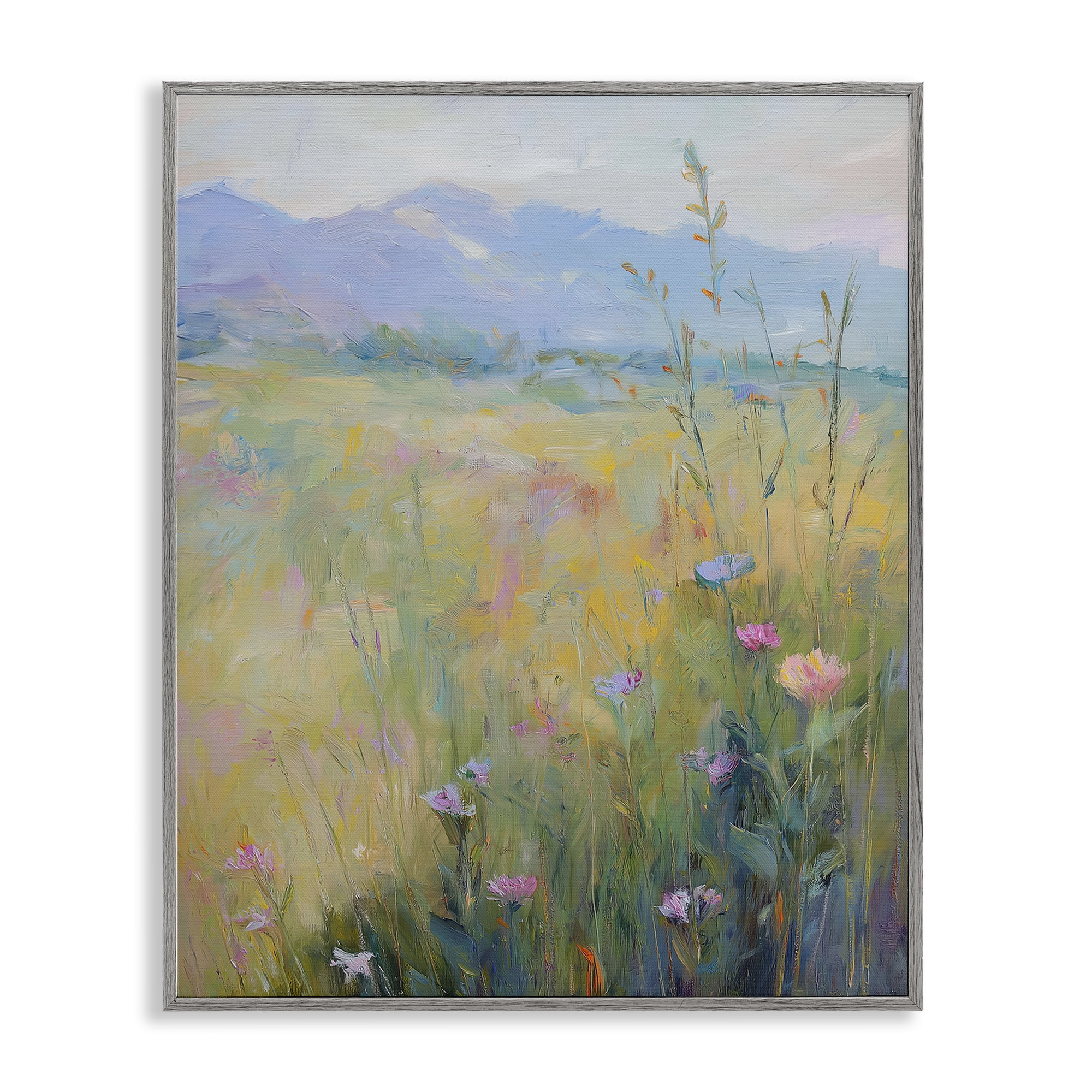 Stupell Industries Peaceful Meadow's Embrace Gray Framed Giclee Art, design by Svetlana Aleynikova