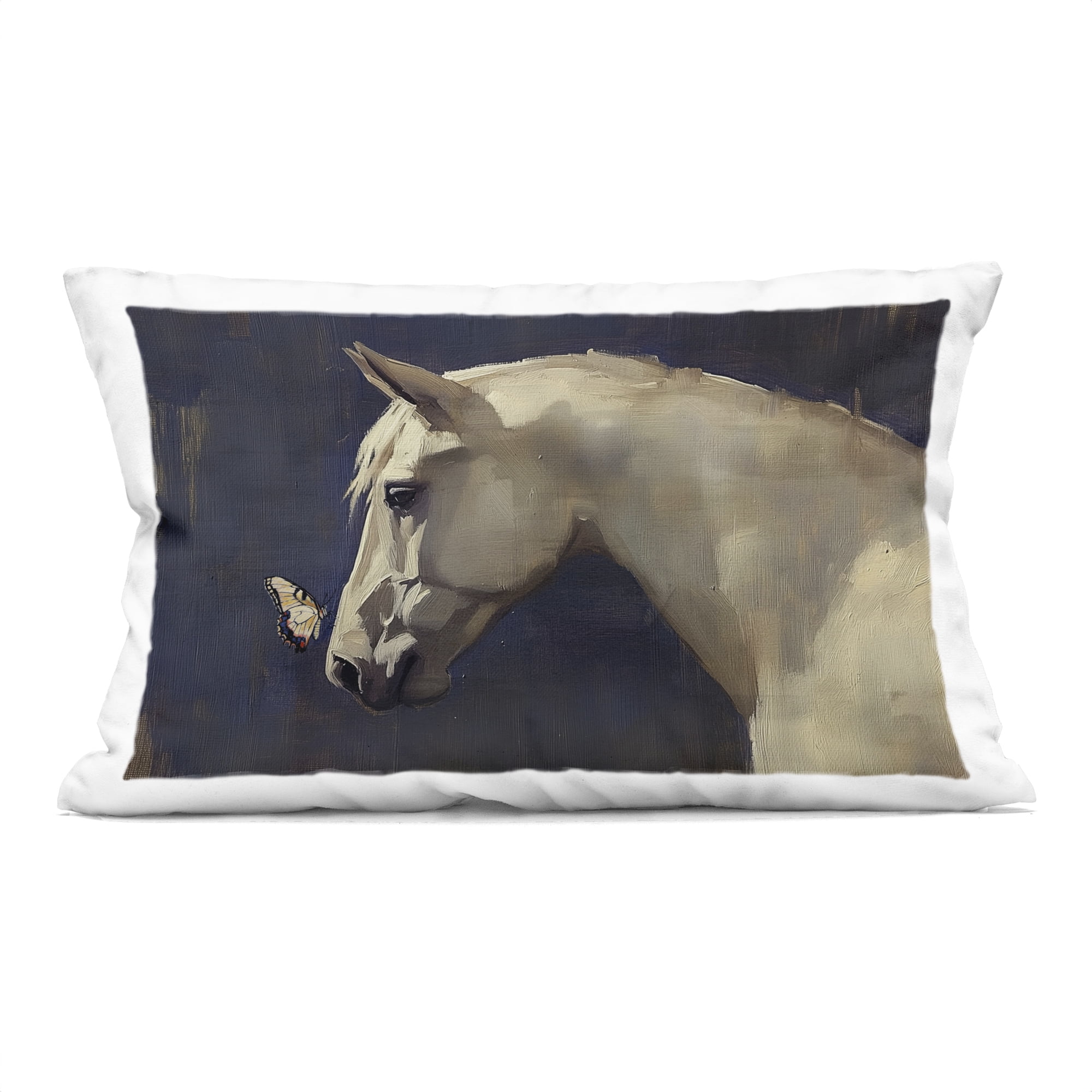 Stupell Industries Peaceful Meeting Horse & Butterfly Decorative Printed Throw Pillow, design by Svetlana Aleynikova