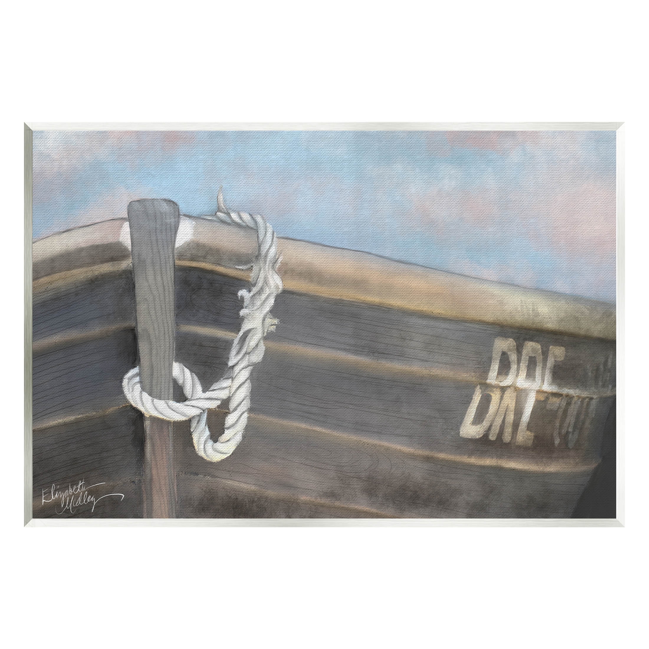 Stupell Industries Peaceful Nautical Boat Painting Unframed Art Print Wall Art, Design by Elizabeth Medley