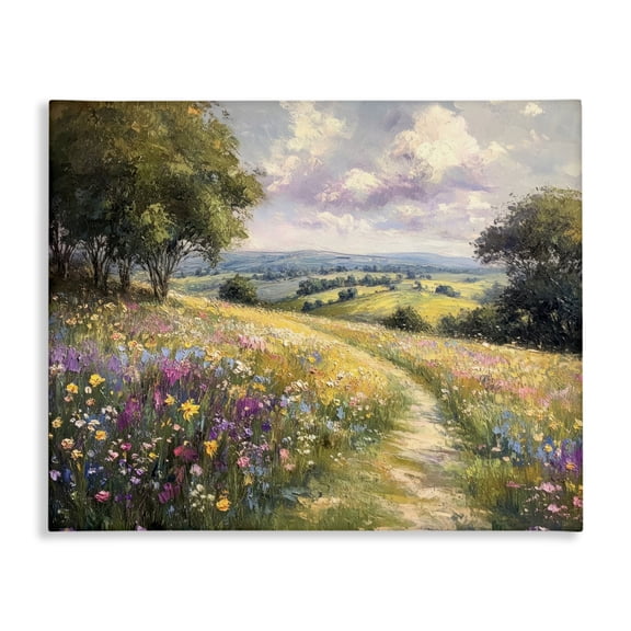 Stupell Industries Peaceful Path Through Meadow Canvas Wall Art design by Petal Prints Design, 16 x 20