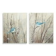 thumbnail image 1 of Stupell Industries Peaceful Perched Blue Birds Animal Nature Painting Unframed Art Print Wall Art Set of 2, 10x15, by Julia Purinton, 1 of 5