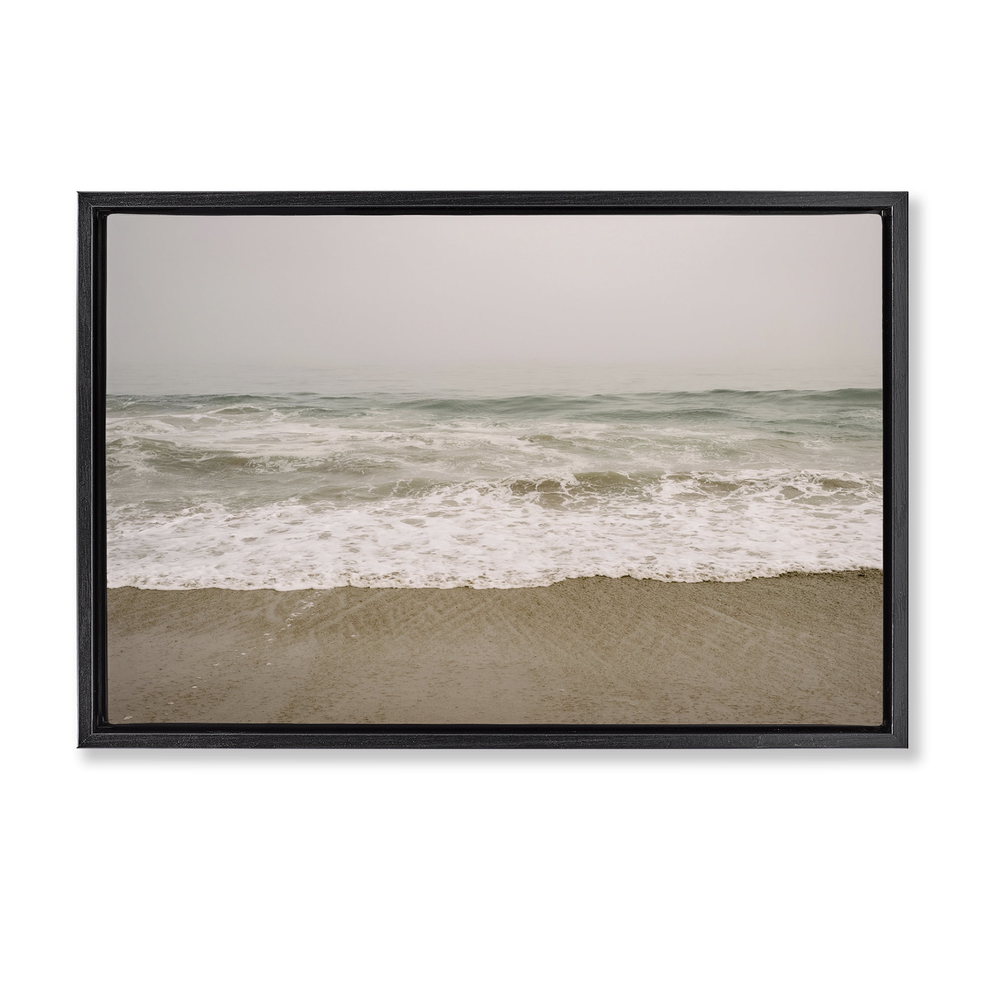 Stupell Industries Peaceful Point Reyes Nautical & Beach Photography Black Floater Framed Canvas Art Print Wall Art, 31 x 21