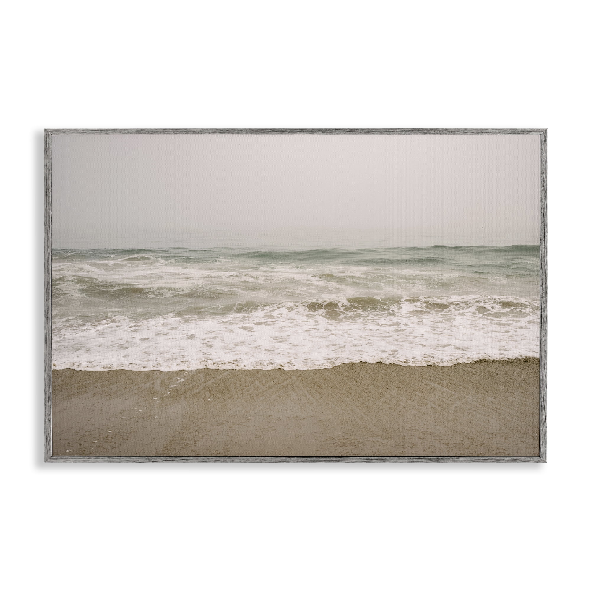 Stupell Industries Peaceful Point Reyes Nautical & Beach Photography Gray Framed Art Print Wall Art, 18 x 12