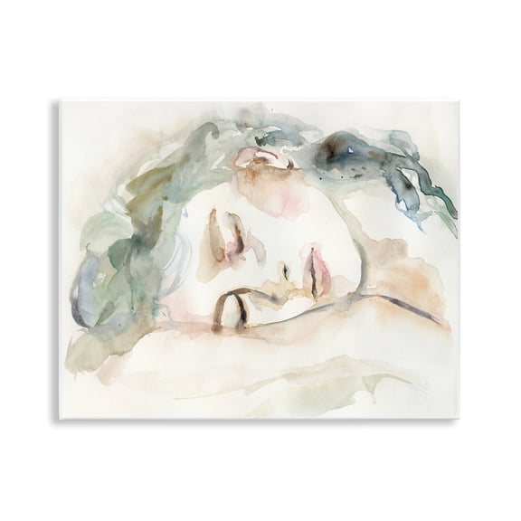 Stupell Industries Peaceful Rest Portrait Portrait Painting Unframed Art Print Wall Art, 14 x 11