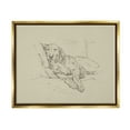 thumbnail image 1 of Stupell Industries Peaceful Resting Labrador Dog Pencil Sketch Drawing Drawing Print Metallic Gold Floating Framed Canvas Print Wall Art, Design by Ethan Harper, 1 of 6