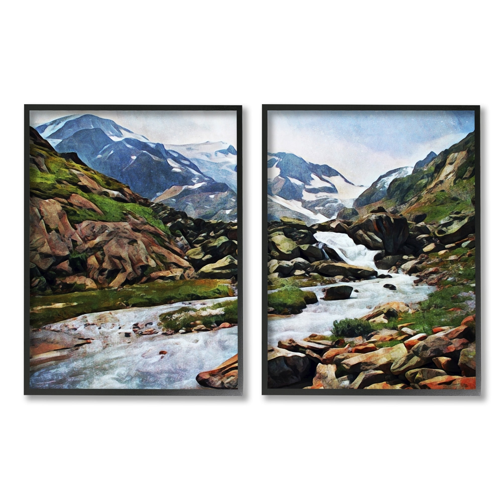 Stupell Industries Peaceful Rocky Mountains Water Landscape Painting , 24 x 30, Design by Ashley Aldridge