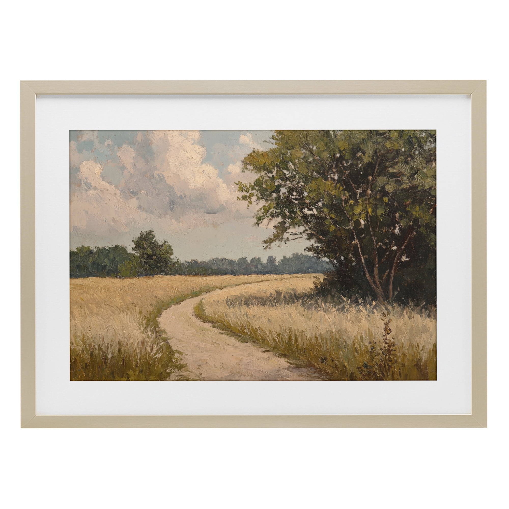 Stupell Industries Peaceful Thinking Path Birch Framed Print Under Glass, design by Petal Prints Design